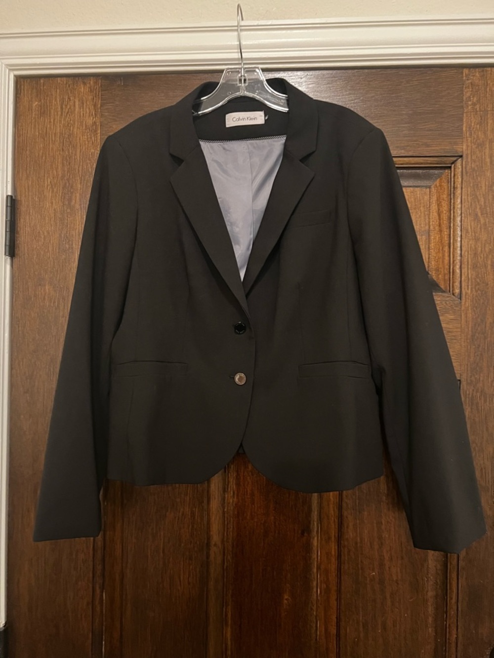 Calvin Klein Black Two-Button Tailored Blazer - Picture 2 of 6